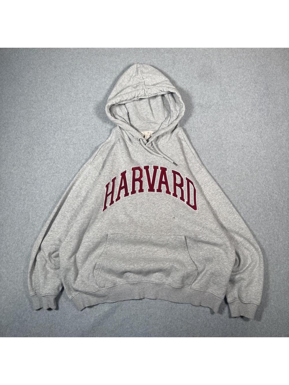 Grey Harvard Spellout hoodie